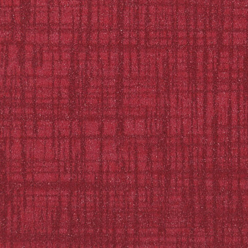 A picture of Robin; a wine red cross weave pattern